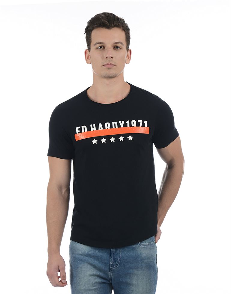 Ed Hardy Men Casual Wear Printed T-Shirt